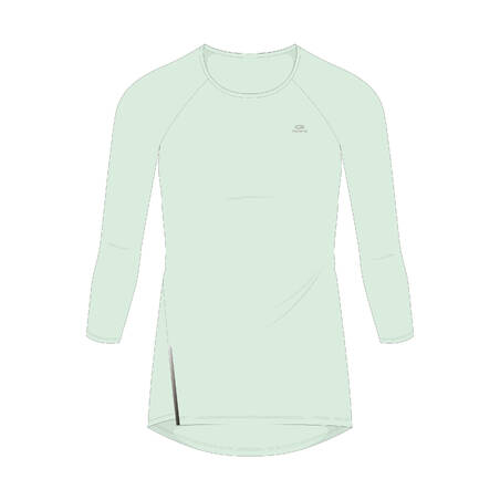 Women's long-sleeved running T-shirt Sun Protect - white