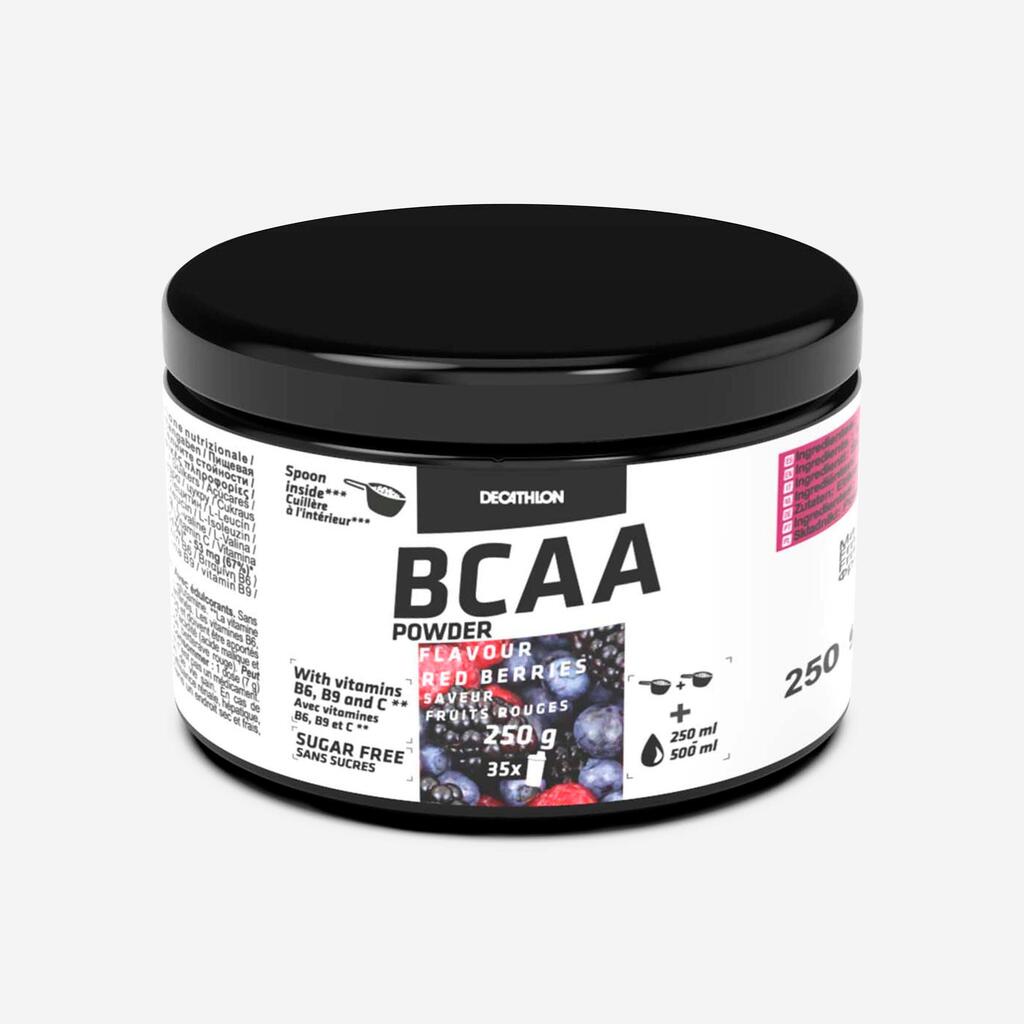 Aminohappepulber BCAA 2.1.1, 250 g, punaste marjade maitsega