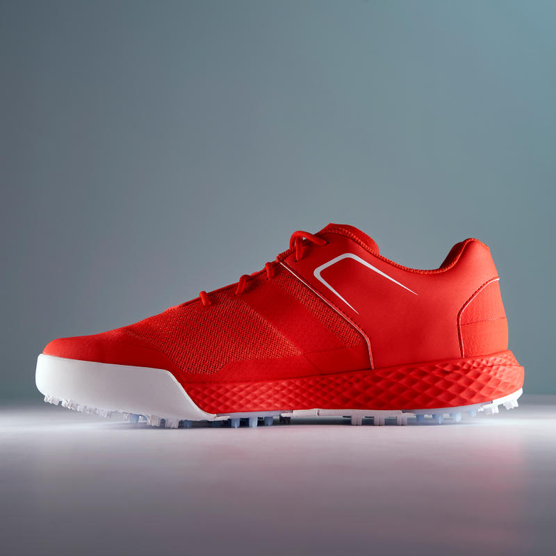 MEN’S GRIP SUMMER GOLF SHOES RED Decathlon