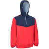 Schlupfjacke Regenjacke Segeln Jolle Damen/Herren wasserdicht 100 rot/blau