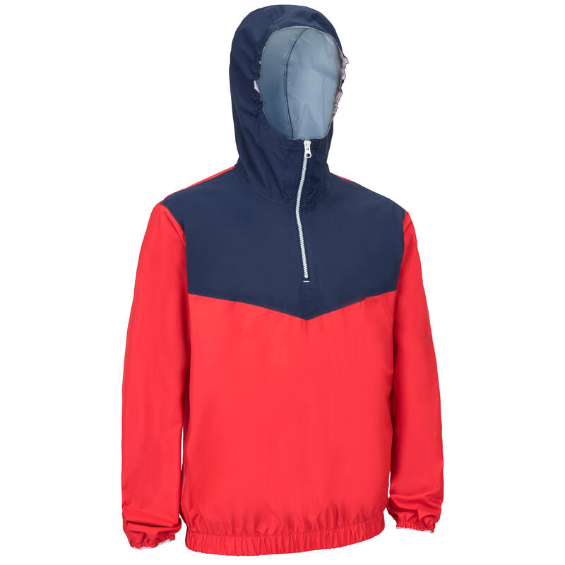 Adult Windproof Sailing Smock Dinghy 100 - red/blue