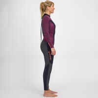 Dinghy 500 Women's Sailing GBS 3/2 mm Neoprene Wetsuit - Purple/Black