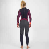 Dinghy 500 Women's Sailing GBS 3/2 mm Neoprene Wetsuit - Purple/Black