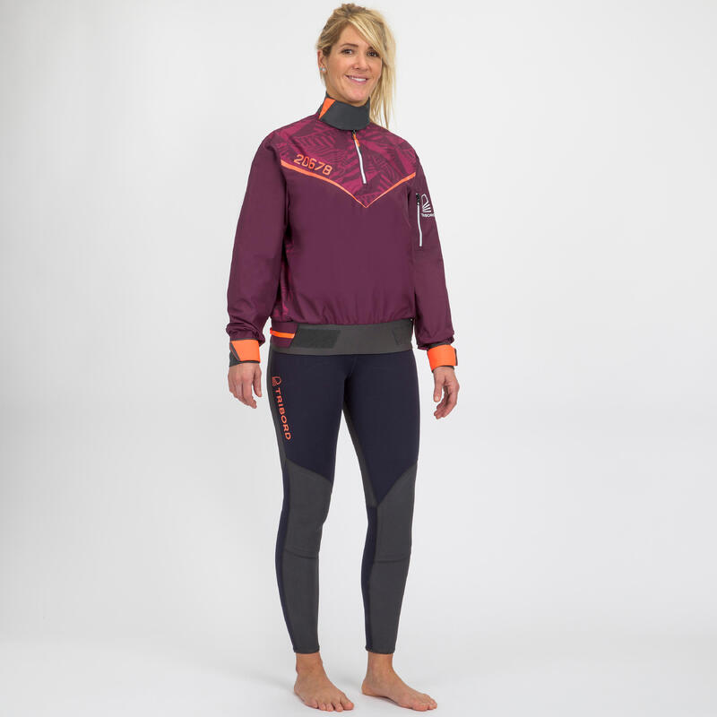 Chaqueta impermeable y cortaviento vela ligera Mujer Dinghy 500 violeta