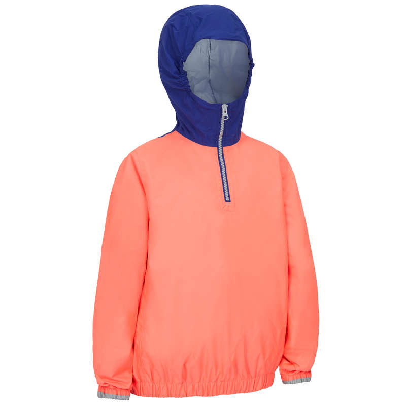 JUNIOR DINGHY EQUIPMENT Dinghy Sailing - 100 Kids' Smock - Coral Blue TRIBORD - Dinghy Sailing
