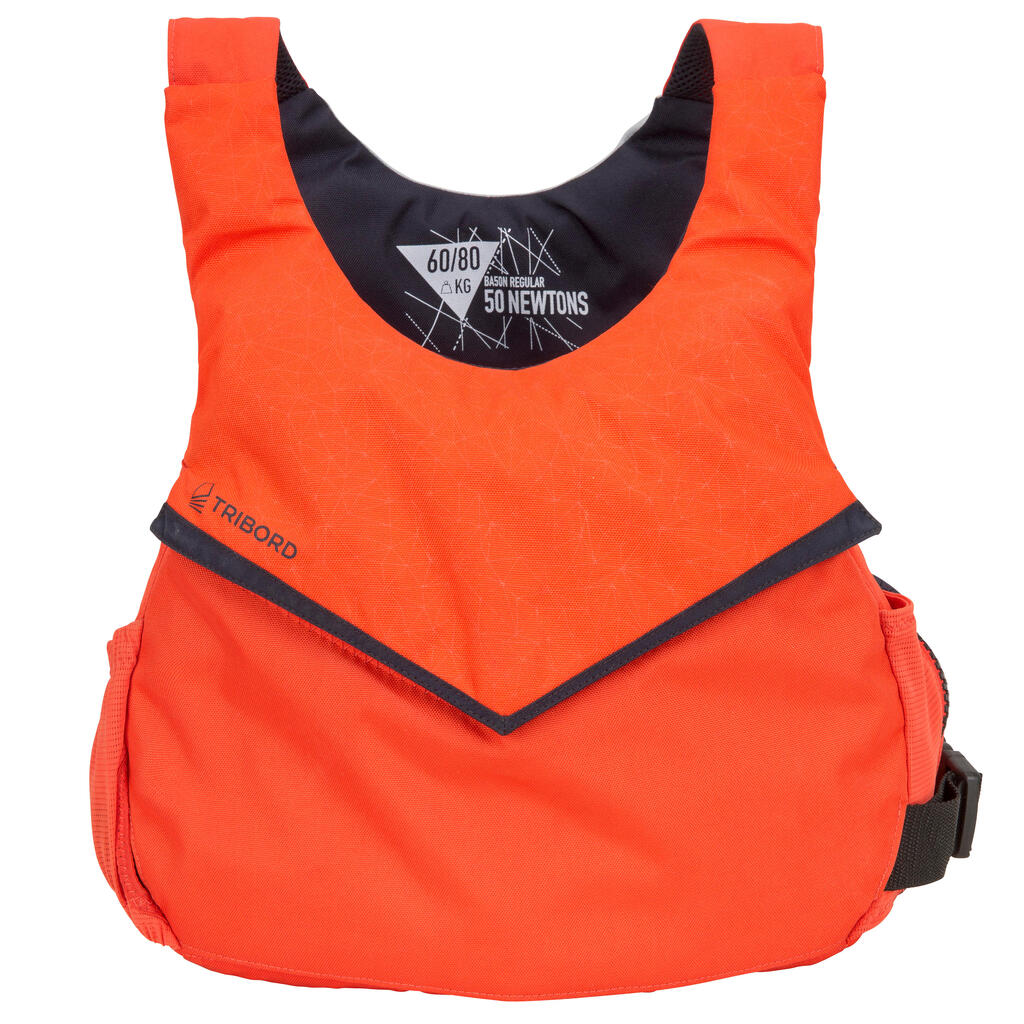 Dinghy sailing buoyancy aid vest 500 BA 50 newtons - orange