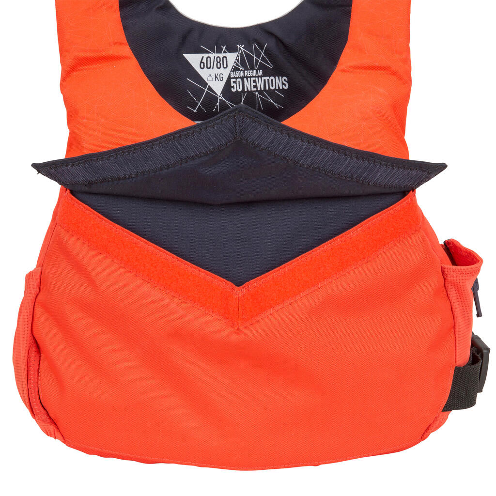 Dinghy sailing buoyancy aid vest 500 BA 50 newtons - black