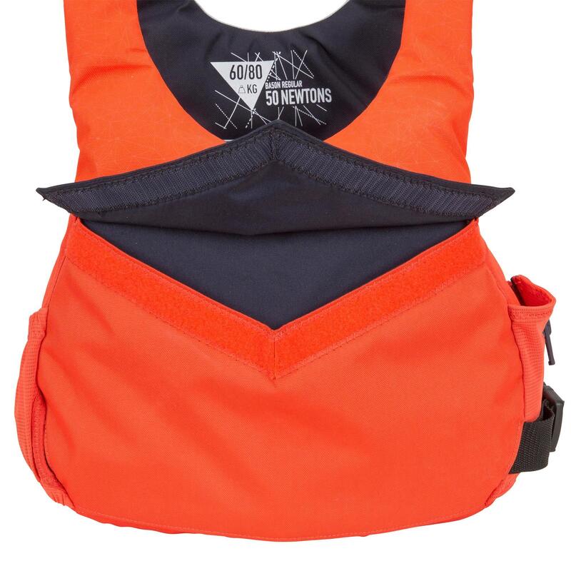 Zwemvest voor zeilen met open boot BA 50 Newton 500 oranje