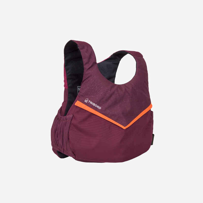 Auftriebsweste Segeln Jolle Kinder/Damen/Herren BA 500 50N violett