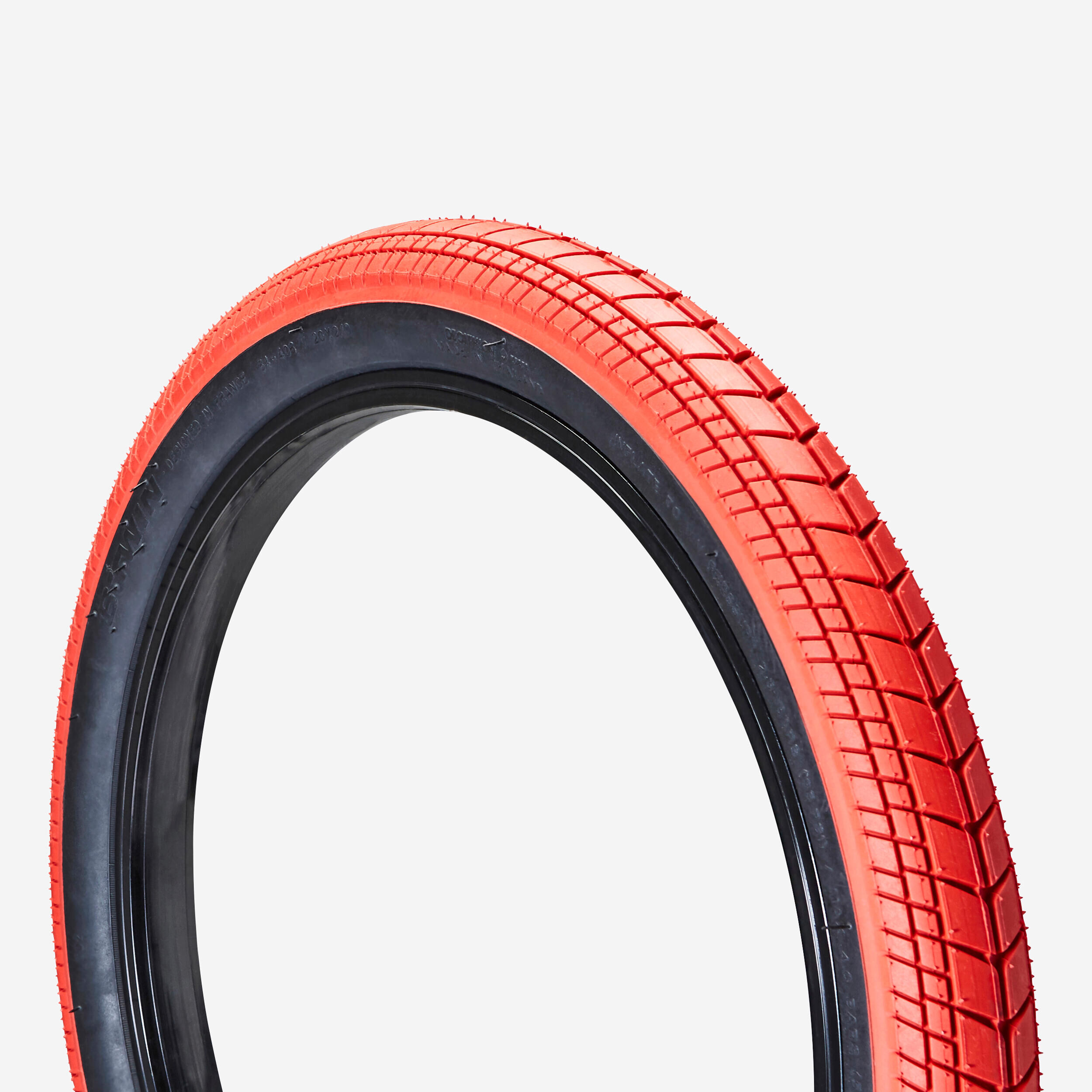 BTWIN Street BMX Bike Tyre 20x2.10 - Red
