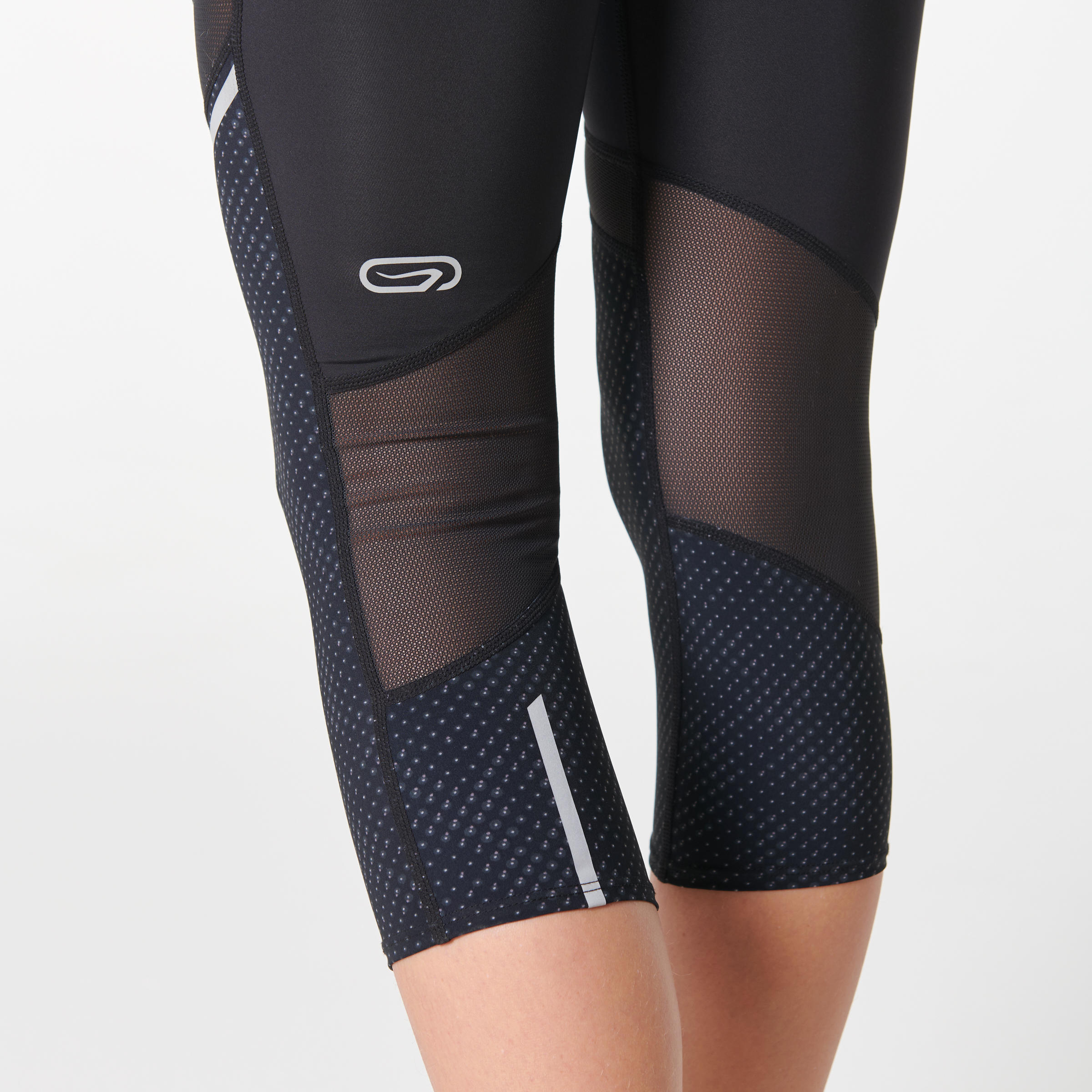 KIPRUN SUPPORT W CROPPED BOTTOMS - BLACK 7/13