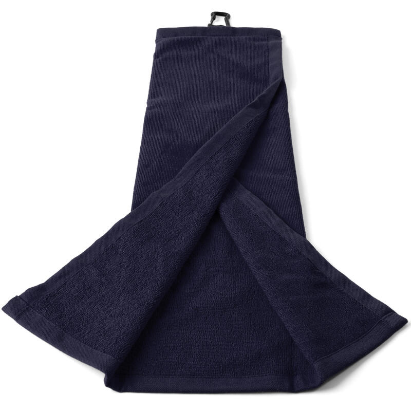 Driedubbel gevouwen handdoek voor golf blauw