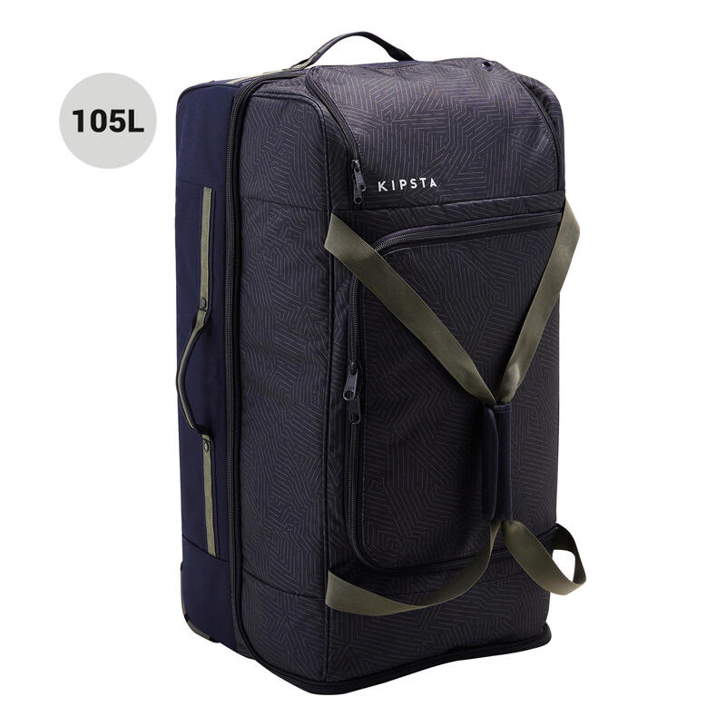 Sac de sports collectifs à roulettes Hardcase 105 litres noir orange
