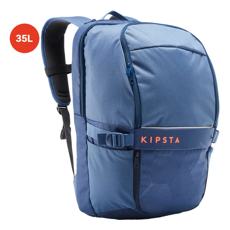 KIPSTA Classic 35 Litre Backpack - Grey/Orange | Decathlon