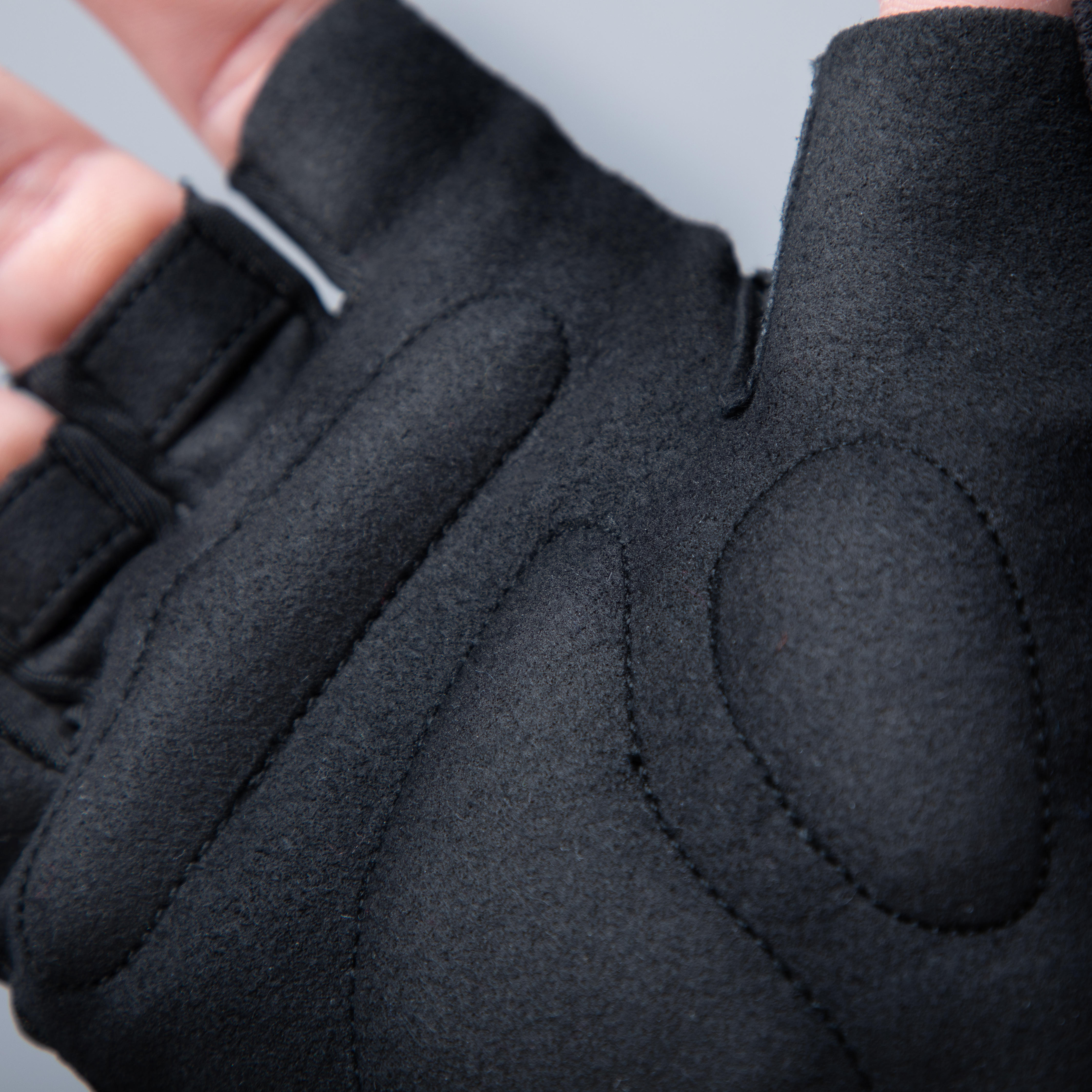 Gants de vélo de route - 100 noir - TRIBAN