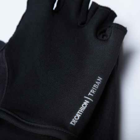100 Road Cycling Touring Gloves - Hitam