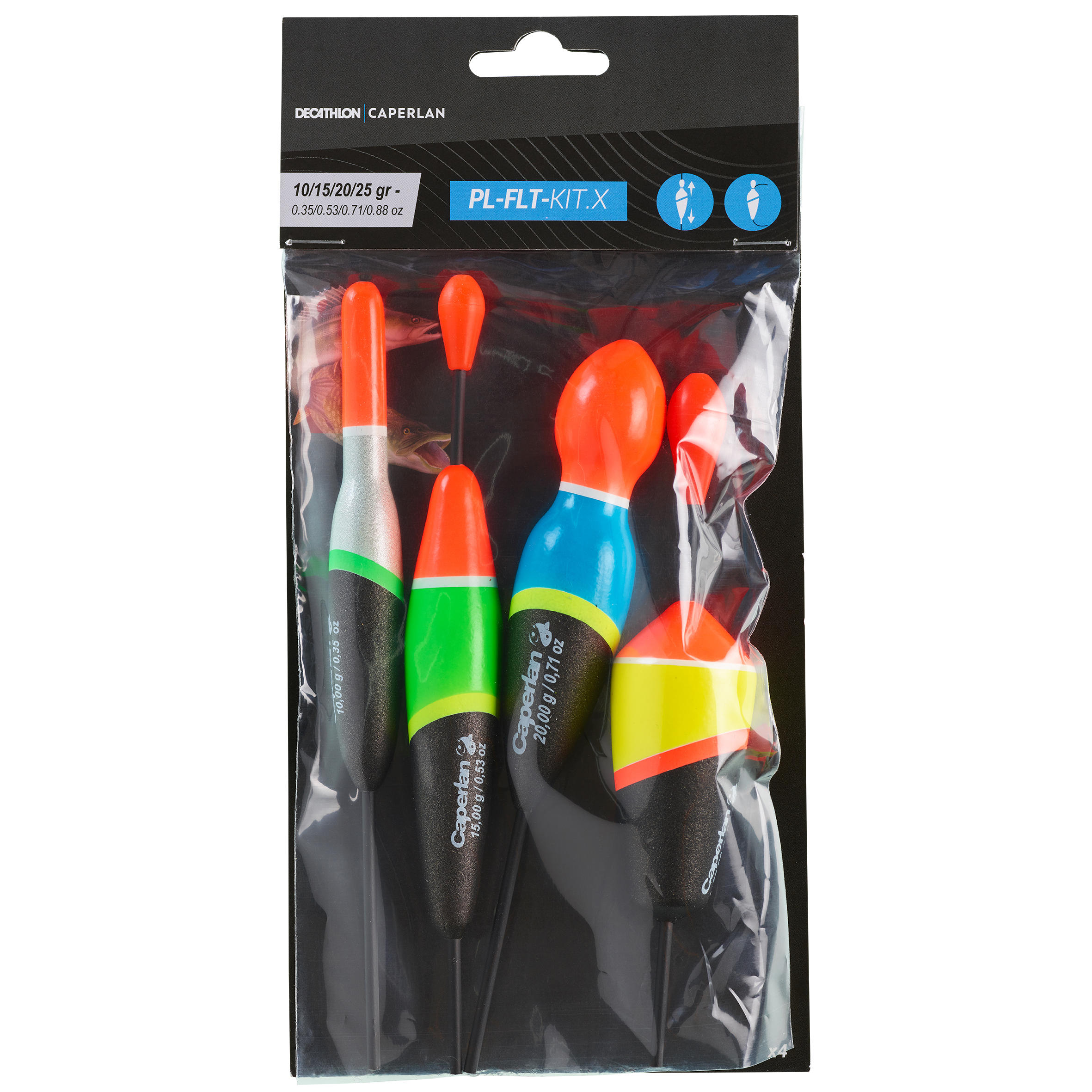 CAPERLAN Súprava 4 plavákov PL-FLT-KIT.X na lov na položenú T3 · záber 4