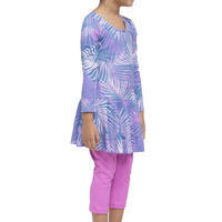 Maillot de natation fille une pièce Audrey sleeve leg Ond bleu