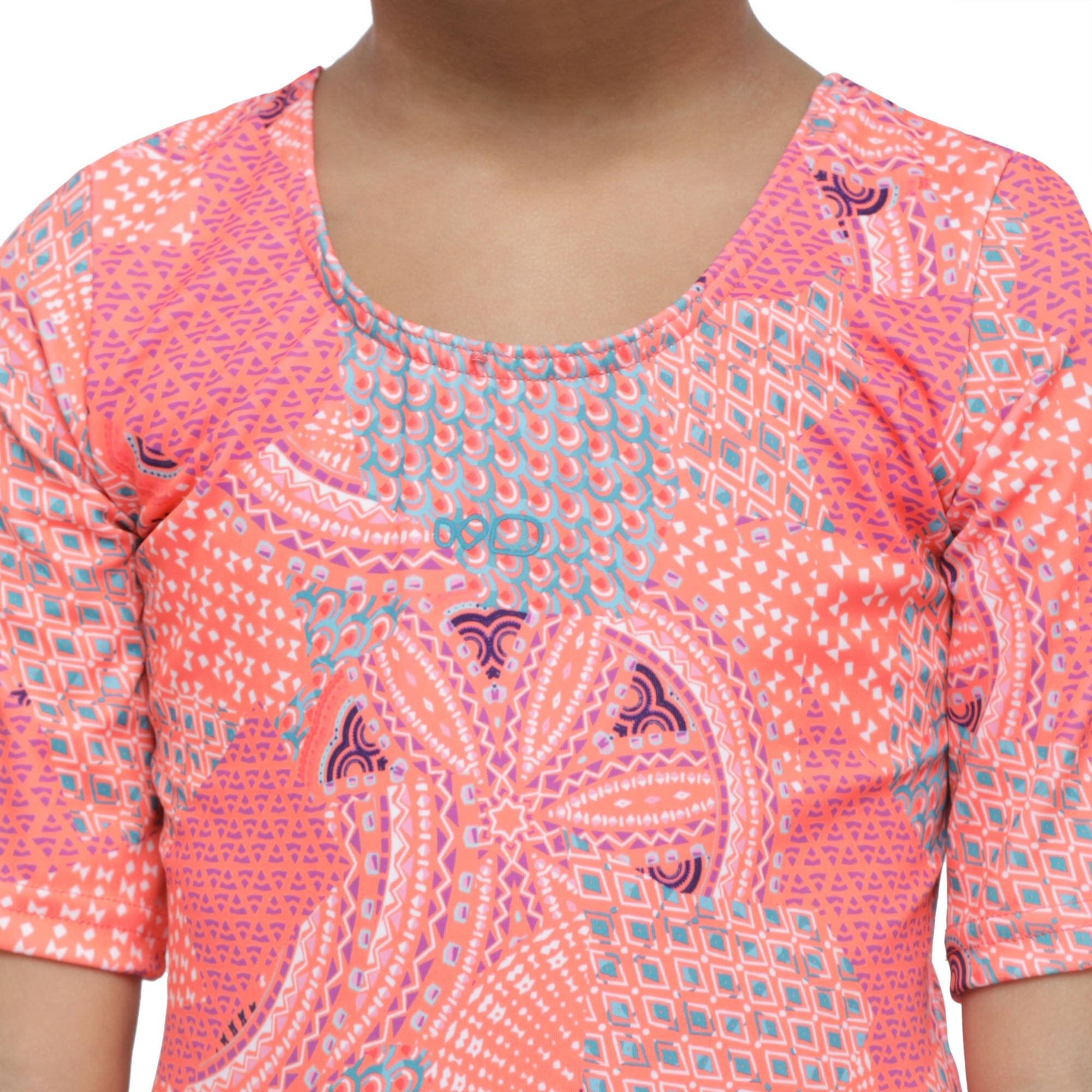 Girl Swimming One Piece Full Sleeve with Jammer Swimsuit Eve Coral -  4