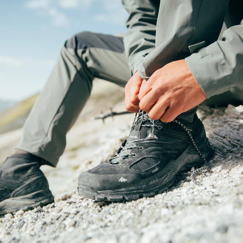 Pánska nepremokavá obuv MH900 na horskú turistiku čierna