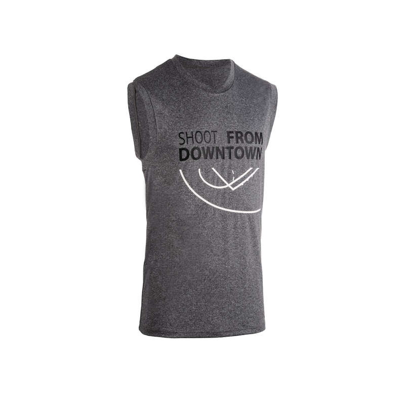 MAN BASKETBALL OUTFIT - Sleeveless T-Shirt TS500 Grey TARMAK