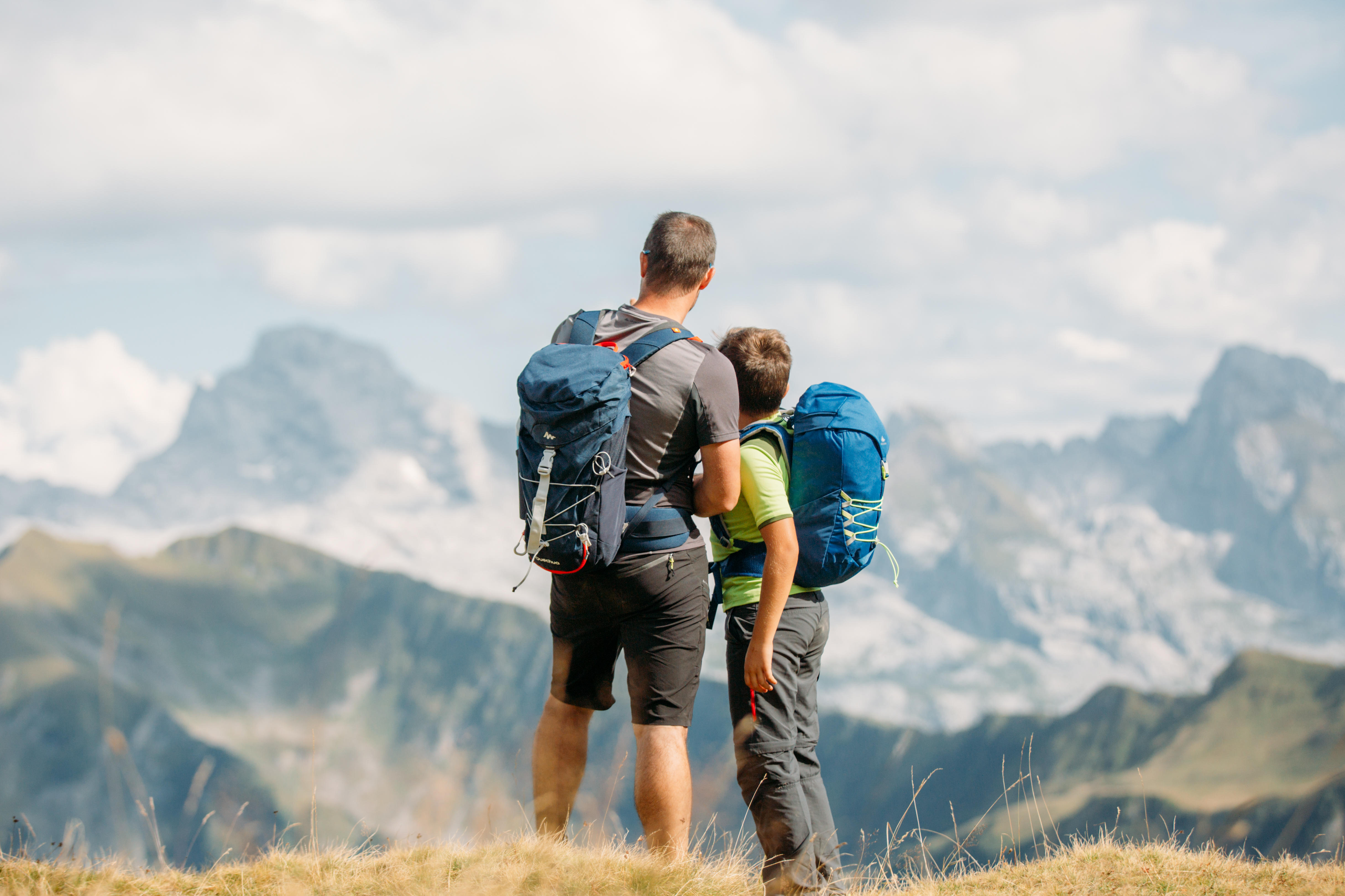hiking with a backpack