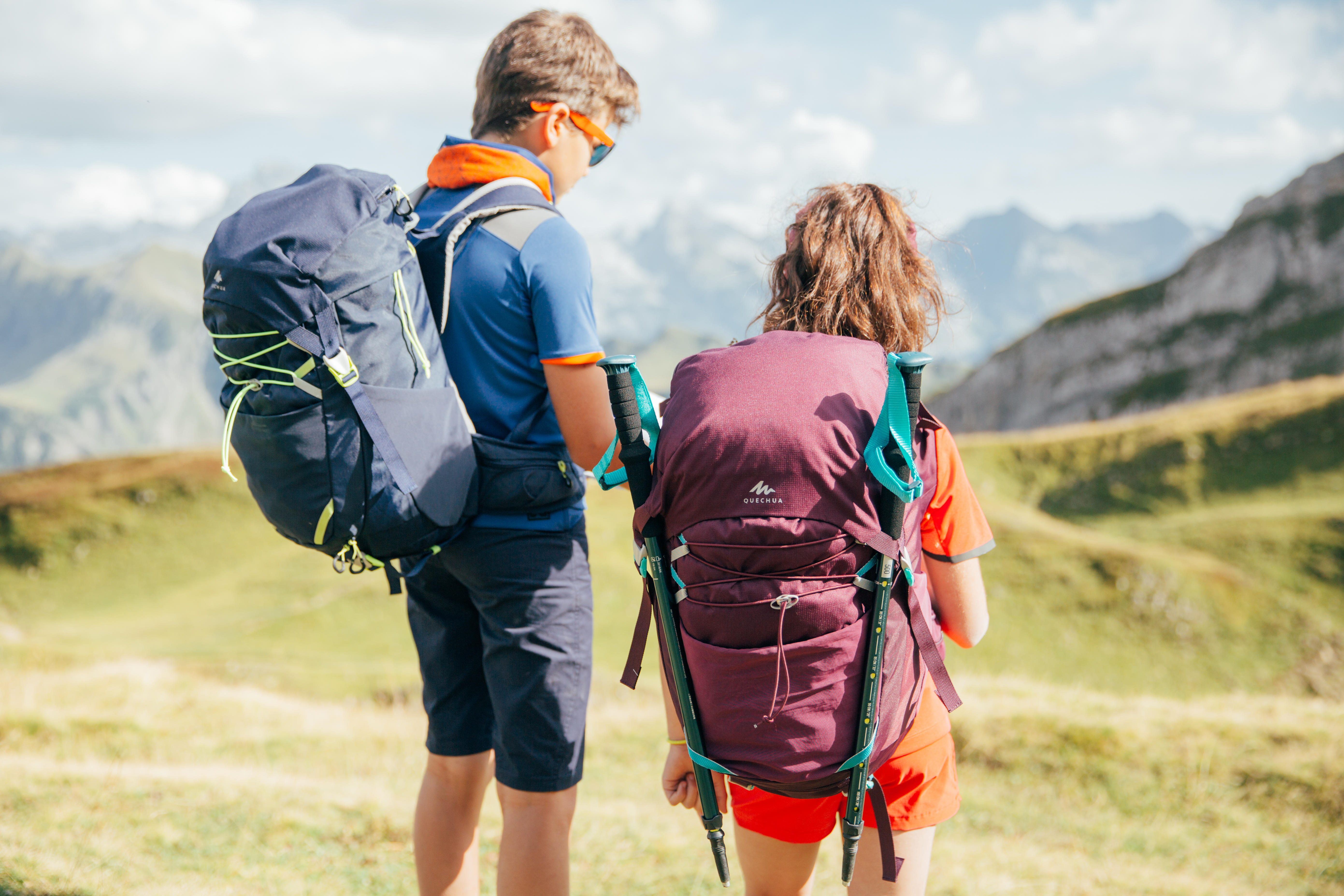 hiking with a backpack