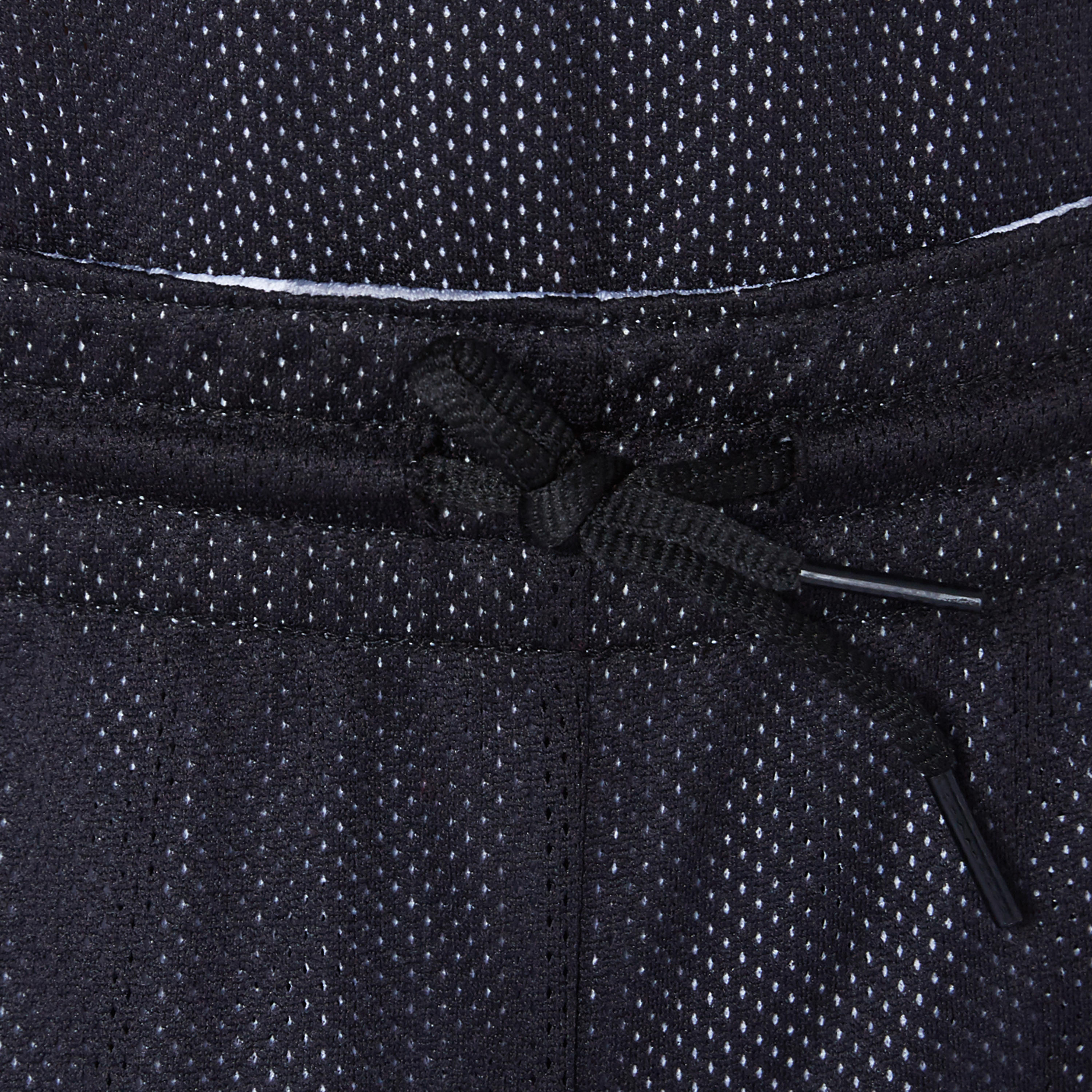 SH500R Boys'/Girls' Intermediate Basketball Reversible Shorts -Black/White Print 4/12
