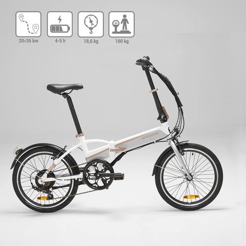 Velo Pliant A Assistance Electrique Tilt 500 Blanc Pour Les Clubs Et Collectivites Decathlon Pro