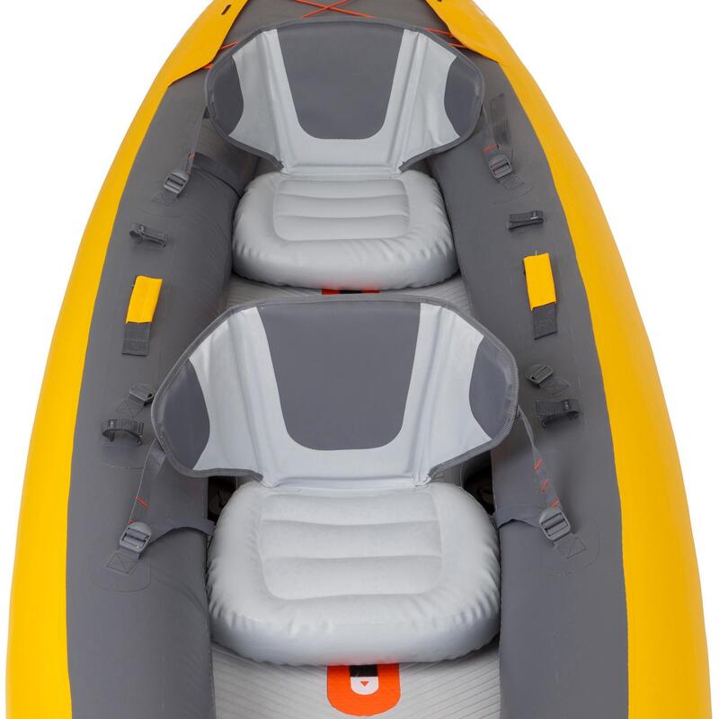 Kayak Canoa Hinchable Travesía X100+ Drop Stitch Fondo Alta Presión 2 Plazas
