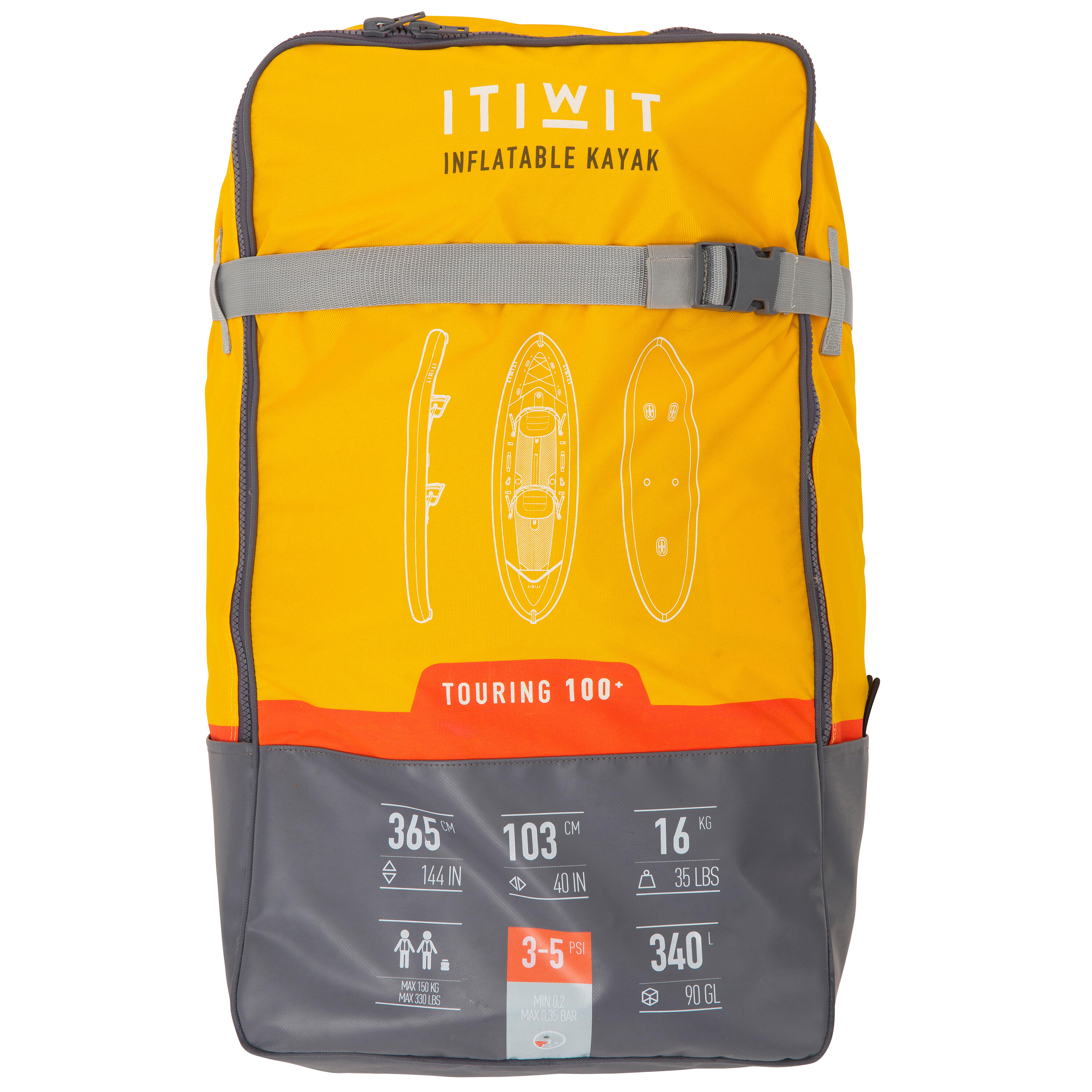 Itiwit CaRRy Backpack For X100 2p Inflatable Kayak