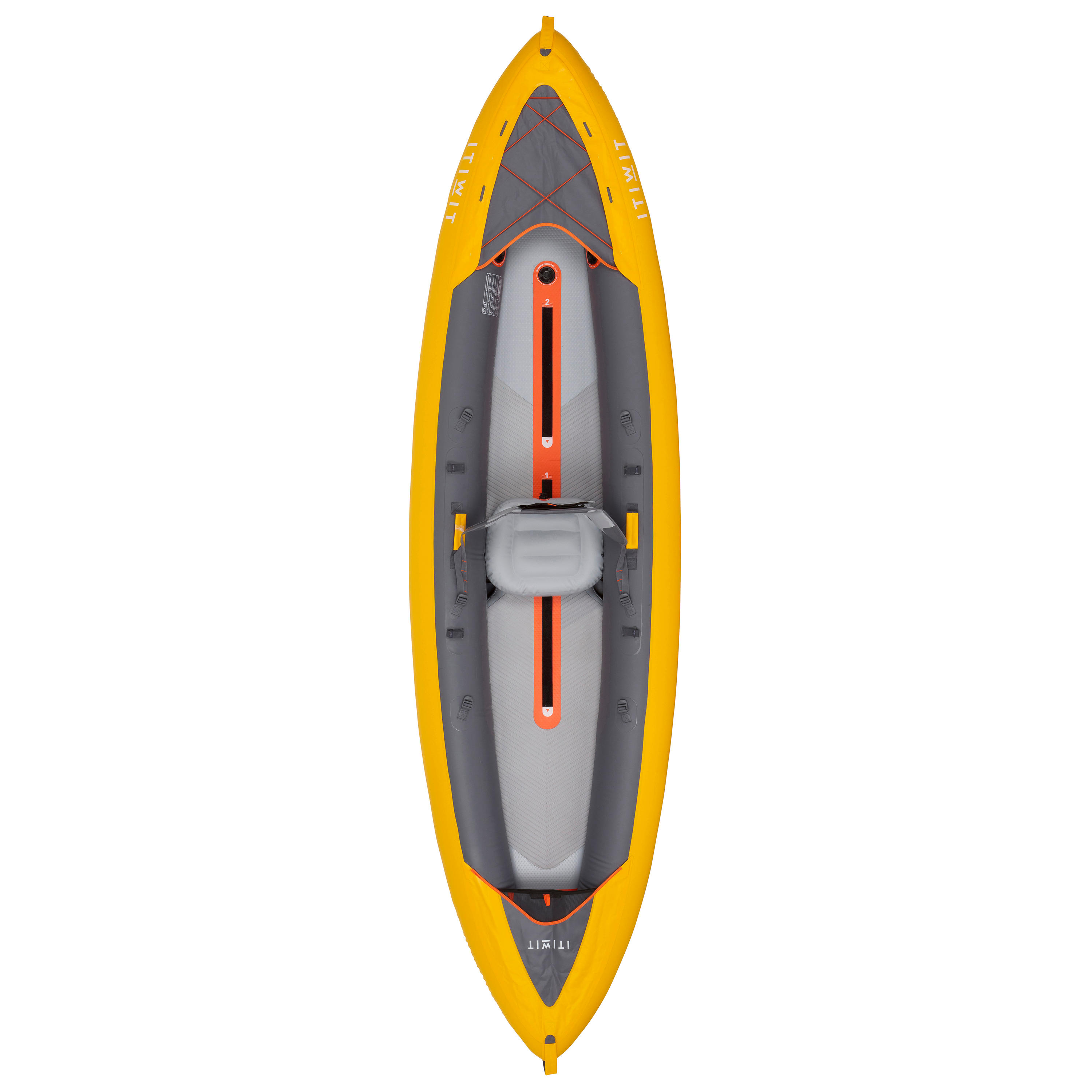2-Seater Inflatable Kayak - KTI X 100+ Yellow