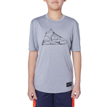 Kids' Basketball T-Shirt / Jersey TS500 - Shoe Grey
