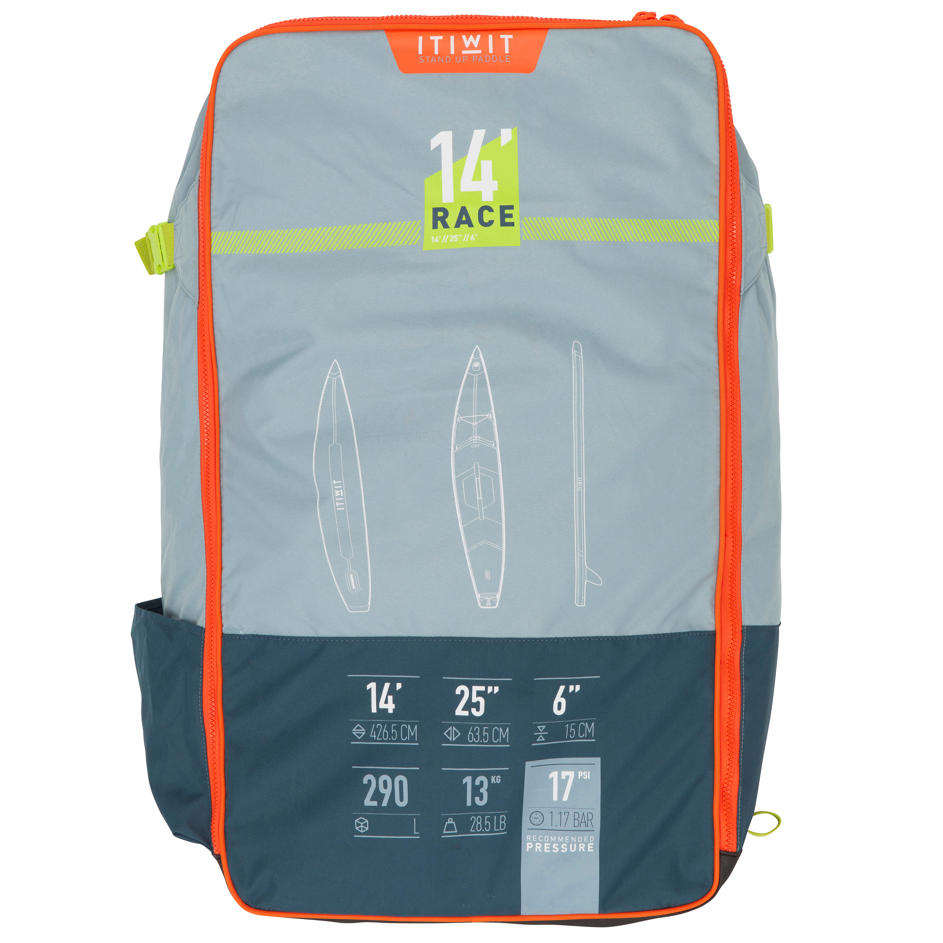 ITIWIT INFLATABLE STAND-UP PADDLEBOARD CARRY BAG ITIWIT RACE 14