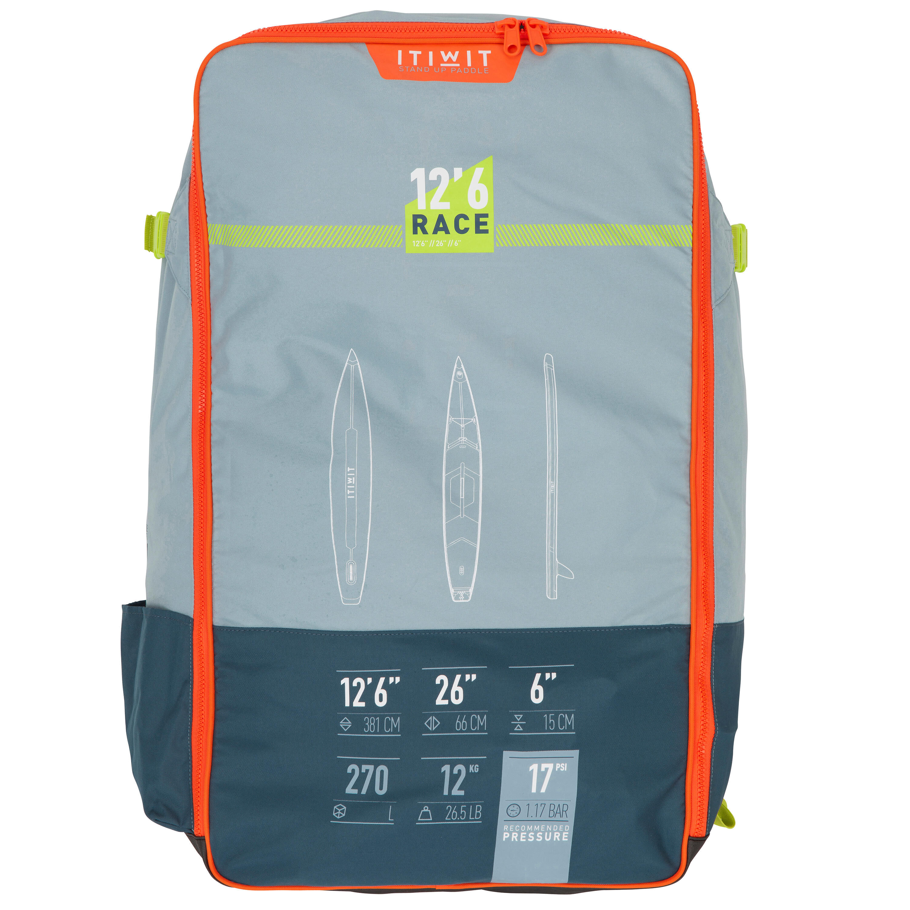 ITIWIT INFLATABLE STAND-UP PADDLEBOARD CARRY BAG ITIWIT RACE 12’6