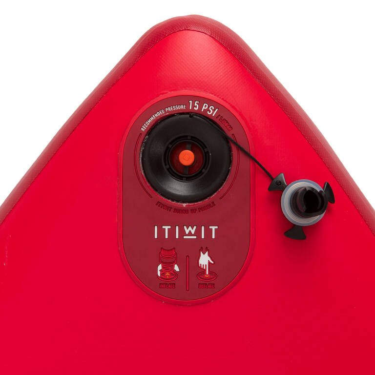 BEGINNER INFLATABLE TOURING STANDUP PADDLE BOARD 10 FEET RED Decathlon