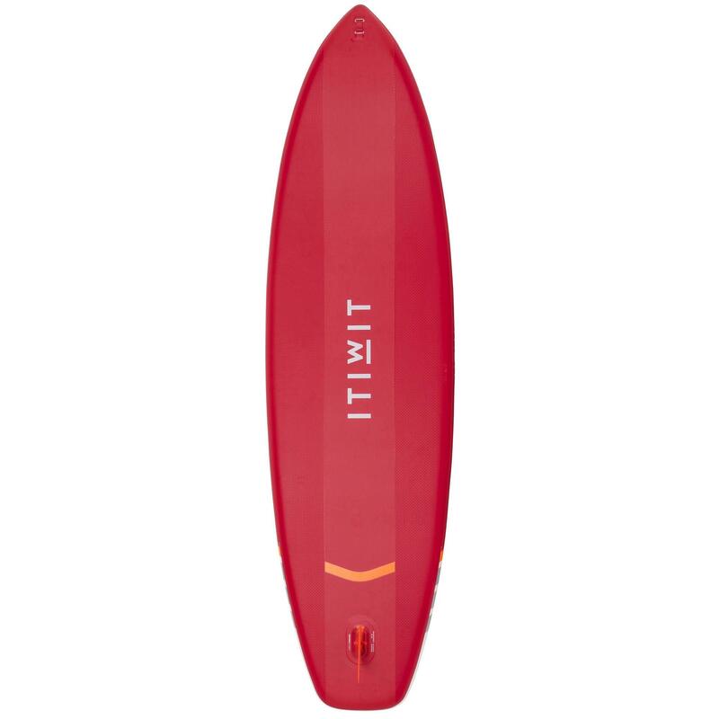 STAND UP PADDLE GONFLABLE DE RANDONNEE DEBUTANT 10 PIEDS ROUGE