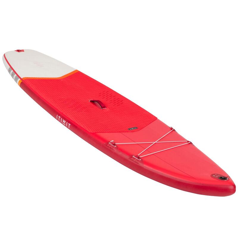 STAND UP PADDLE GONFLABLE DE RANDONNEE DEBUTANT 10 PIEDS ROUGE