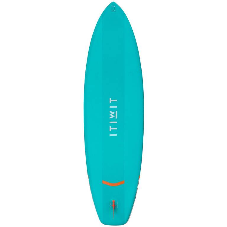 ទូកសប់ខ្យល់ SUP X100 10'ពណ៌បៃតង សម្រាប់អ្នកជិះទូកបញ្ឈរខ្លួនកម្រិតដំបូង