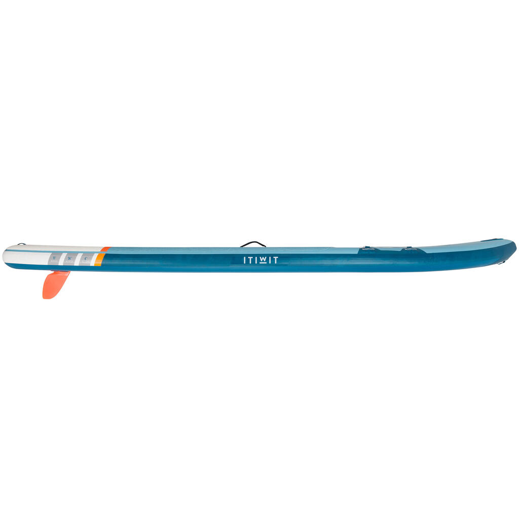 BEGINNER INFLATABLE TOURING STAND-UP PADDLE BOARD 11 FEET BLUE