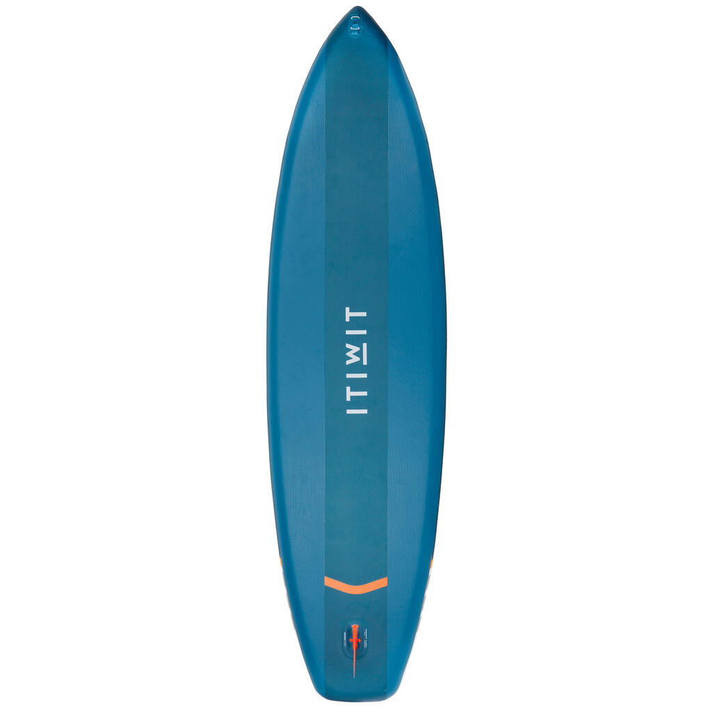 BEGINNER INFLATABLE TOURING STAND-UP PADDLE BOARD 11 FEET BLUE