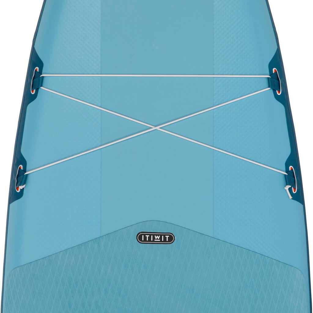 BEGINNER INFLATABLE TOURING STAND-UP PADDLE BOARD 11 FEET BLUE