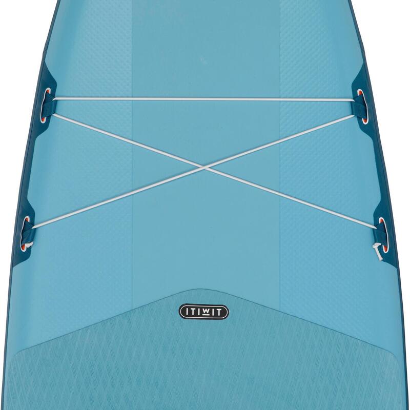 BEGINNER INFLATABLE TOURING STAND-UP PADDLE BOARD - BLUE - 11 FEET (LARGE)