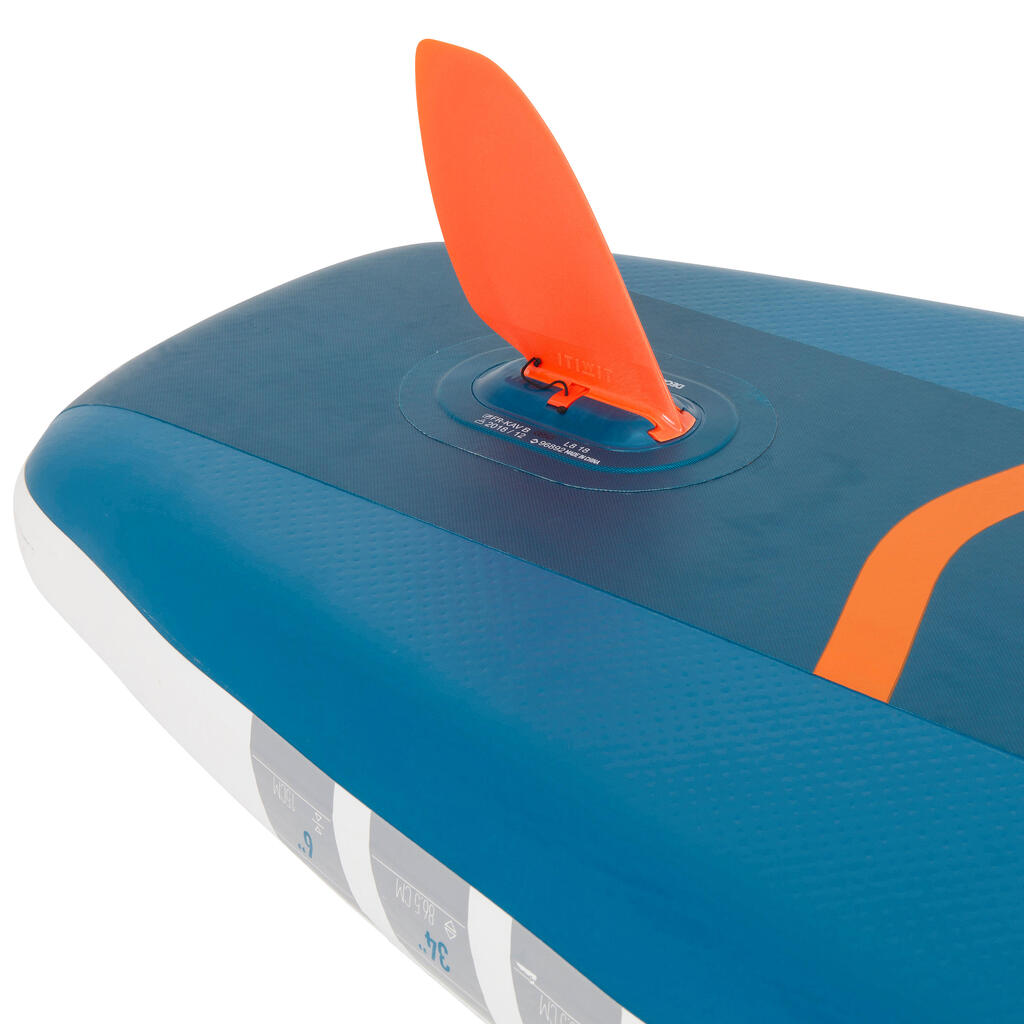 BEGINNER INFLATABLE TOURING STAND-UP PADDLE BOARD 11 FEET BLUE