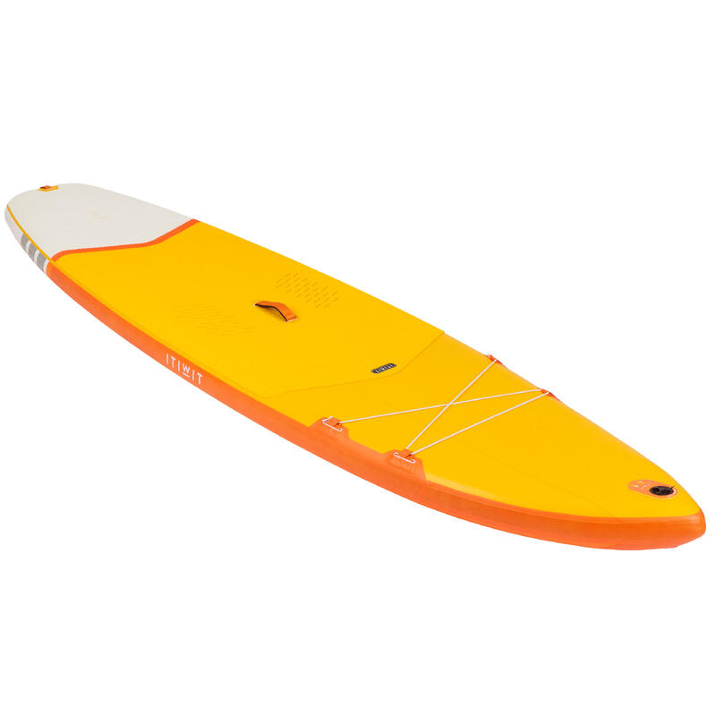 BEGINNER INFLATABLE TOURING STAND-UP PADDLE BOARD - YELLOW - 11 FEET (LARGE)