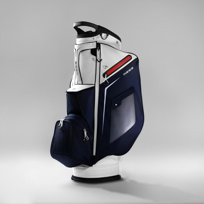 Trolleytas voor golf wit/blauw