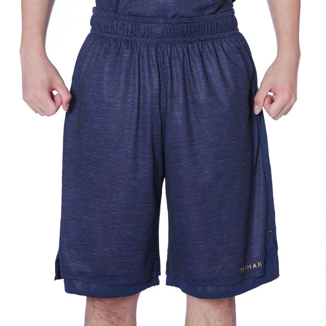 Intermediate Reversible Basketball Shorts Navy/Red