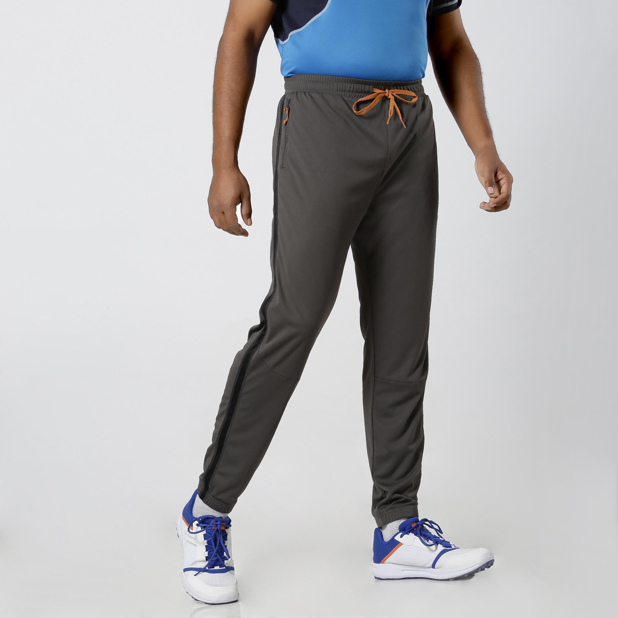 

Men' Slim Fit Stretch Cricket Trackpants, Tpr 500, Grey -  By FLX | Decathlon