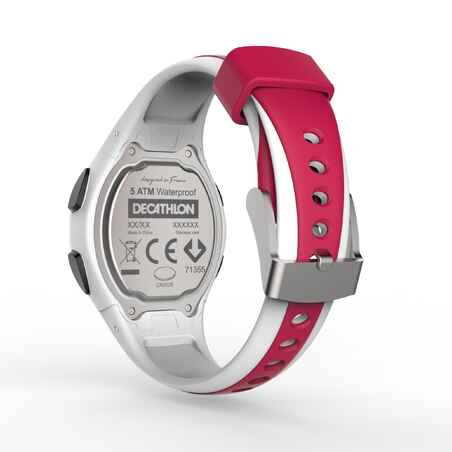 W200 S women's running stopwatch - Red and White