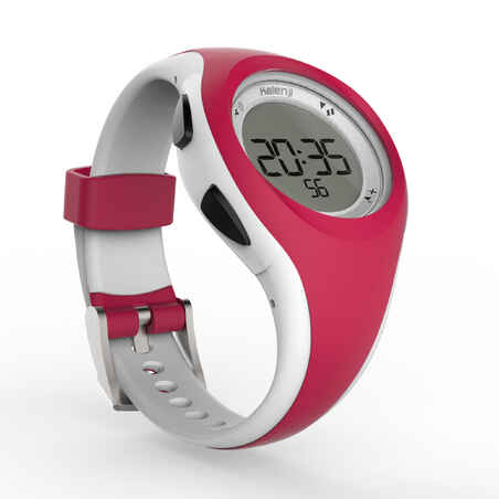 W200 S women's running stopwatch - Red and White